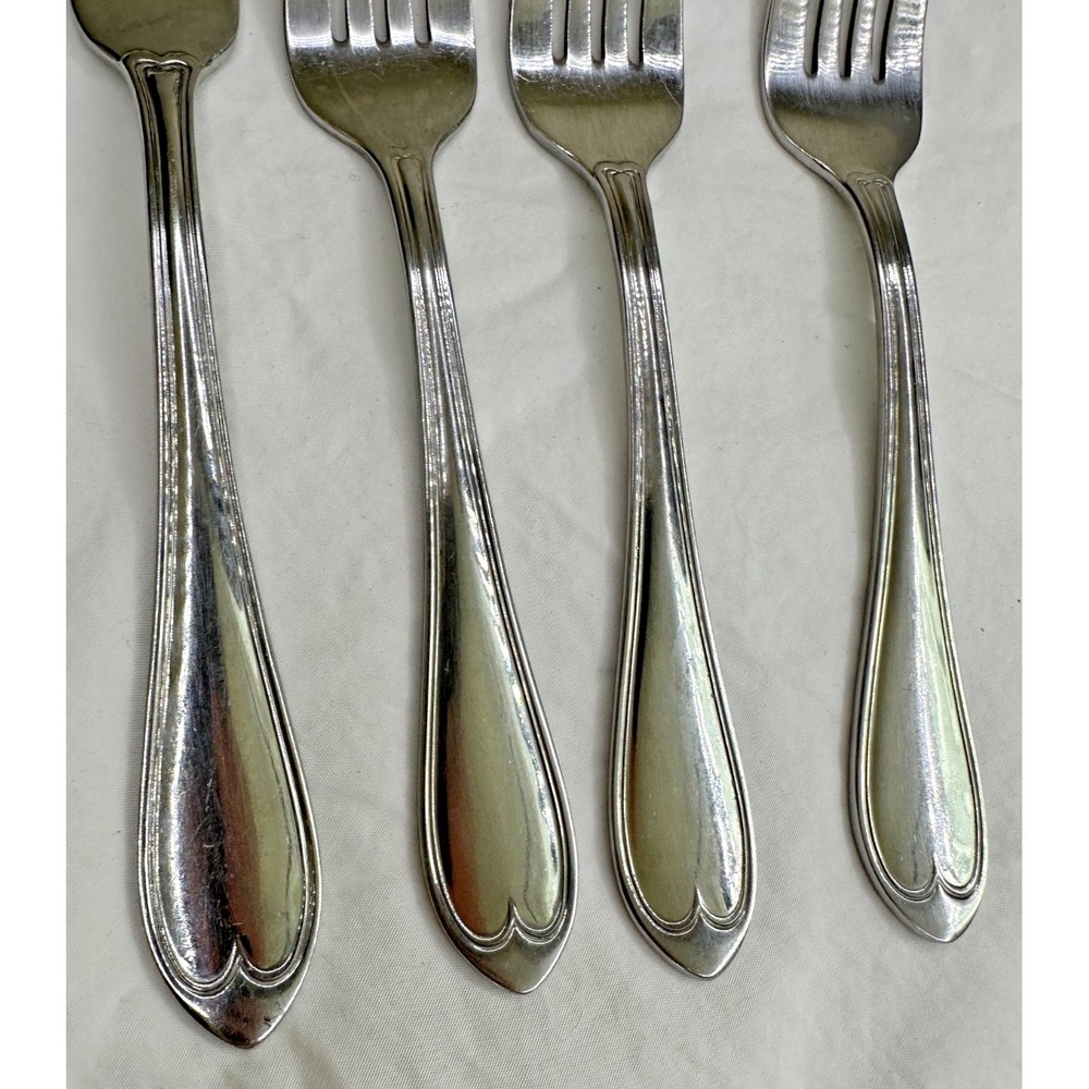 Reed & Barton Select Oval Thread Anniversary Dinner Salad Forks Set 4 18/10 - Picture 2 of 9